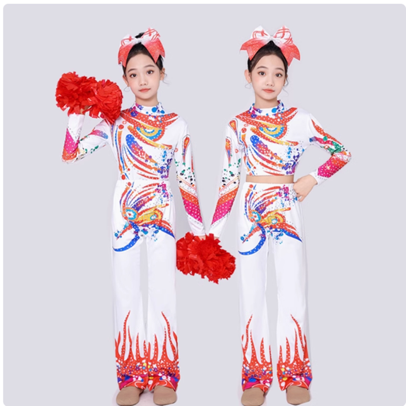 啦啦操服装女儿童拉拉队比赛演出服运动会竞技健美操舞蹈表演服女