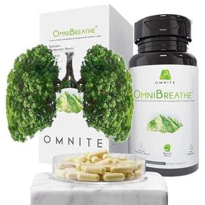OMNIBREATHE Respiratory Health Supplement，Inhaler Mate，Su