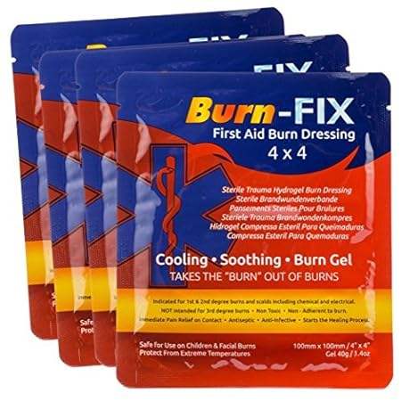 Burn-FIX 4 X 4 First Aid Burn Gel Dressing – Immediate