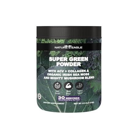 Nature’s Eagle Greens Powder with Collagen Peptides - Sup