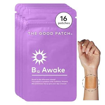 The Good Patch B12 Awake Patch， Natural Patch with Caffei