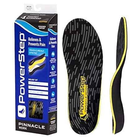 PowerStep Insoles， Pinnacle Work， Work Boot Arch Support，