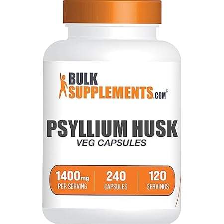 BulkSupplements.com Psyllium Husk Capsules - Fiber Supple