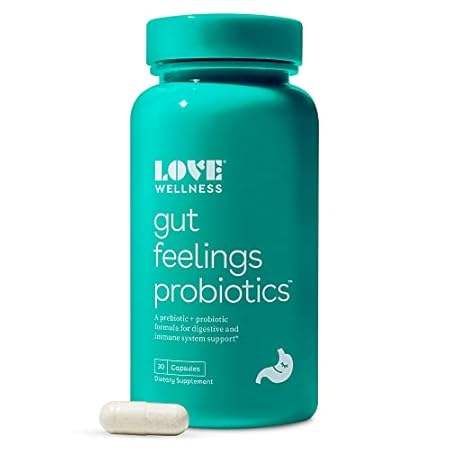 Love Wellness Gut Feelings Probiotic， Digestive Enzyme Su