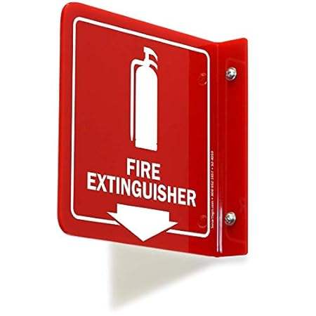 SmartSign Fire Extinguisher Projecting Sign， Fire Extin