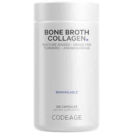 Codeage Organic Bone Broth Collagen Peptides Capsules Sup