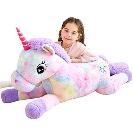 IKASA Giant Unicorn Stuffed Animal Plush Toy，Large Cute J