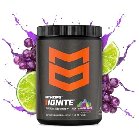 MTN OPS Ignite Energy Drink Powder, Gluten Free Nitric Ox