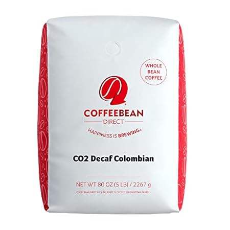 Coffee Bean Direct CO2 Decaf Colombian， Whole Bean Coffee