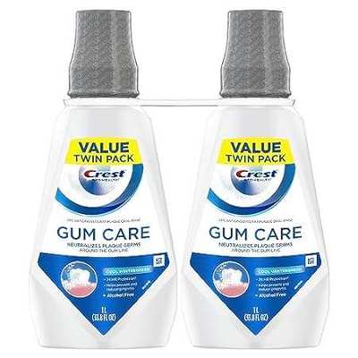 Crest Gum Care Mouthwash， Cool Wintergreen， CPC (cetylpyr