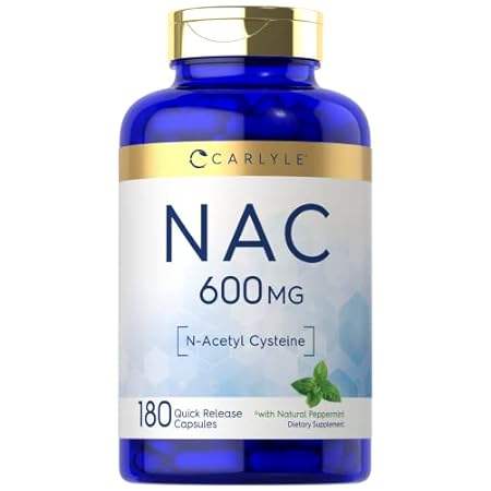 Carlyle NAC N-Acetyl Cysteine 600mg | 180 Capsules | with