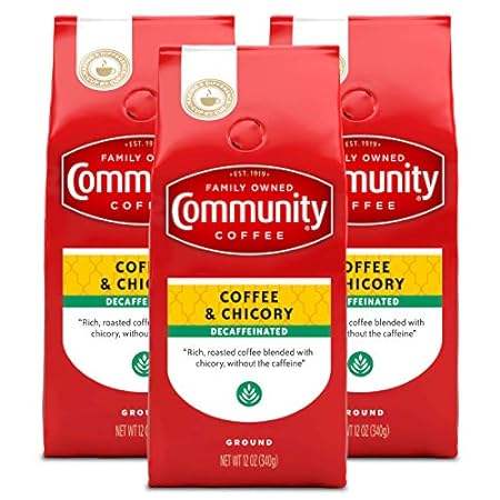 Community Coffee Coffee and Chicory Decaf 36 Ounces， Medi