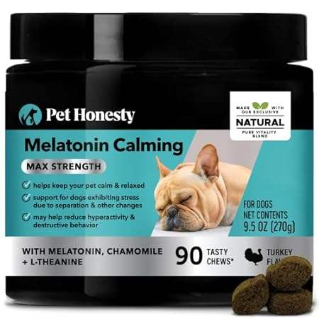 Pet Honesty Calming Melatonin for Dogs - Natural Dog Anxi