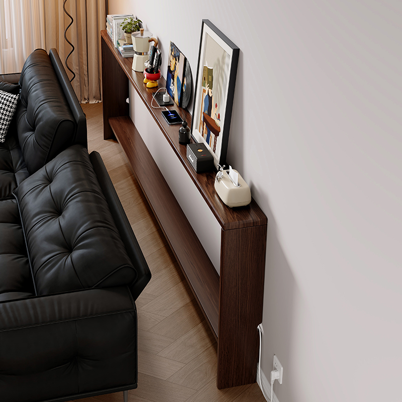 沙发后置物架靠背柜实木床尾长条收纳柜夹缝储物床边极窄缝隙桌子