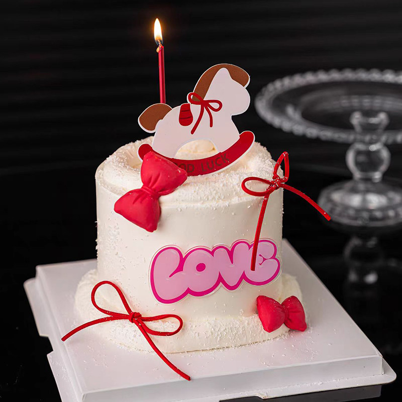2.14情人节可爱摇摇马love印刷亚克力蛋糕装饰立体蝴蝶结装扮插件,节庆用品/礼品,蛋糕/烘焙装饰用品,淘宝优惠券,粉丝福利购,淘宝优惠卷