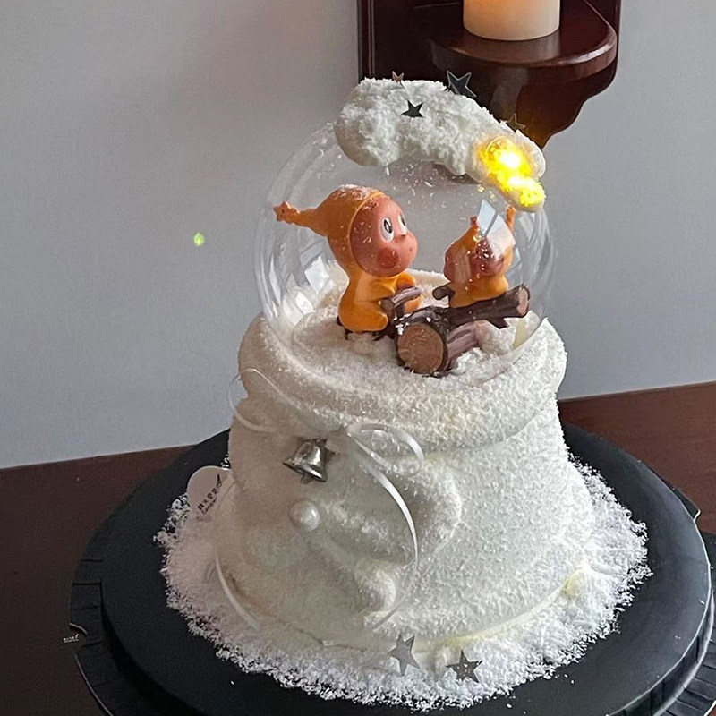 网红卡通可爱跷跷板星星人水晶球蛋糕装饰摆件银色铃铛装扮配件,节庆用品/礼品,蛋糕/烘焙装饰用品,淘宝优惠券,粉丝福利购,淘宝优惠卷