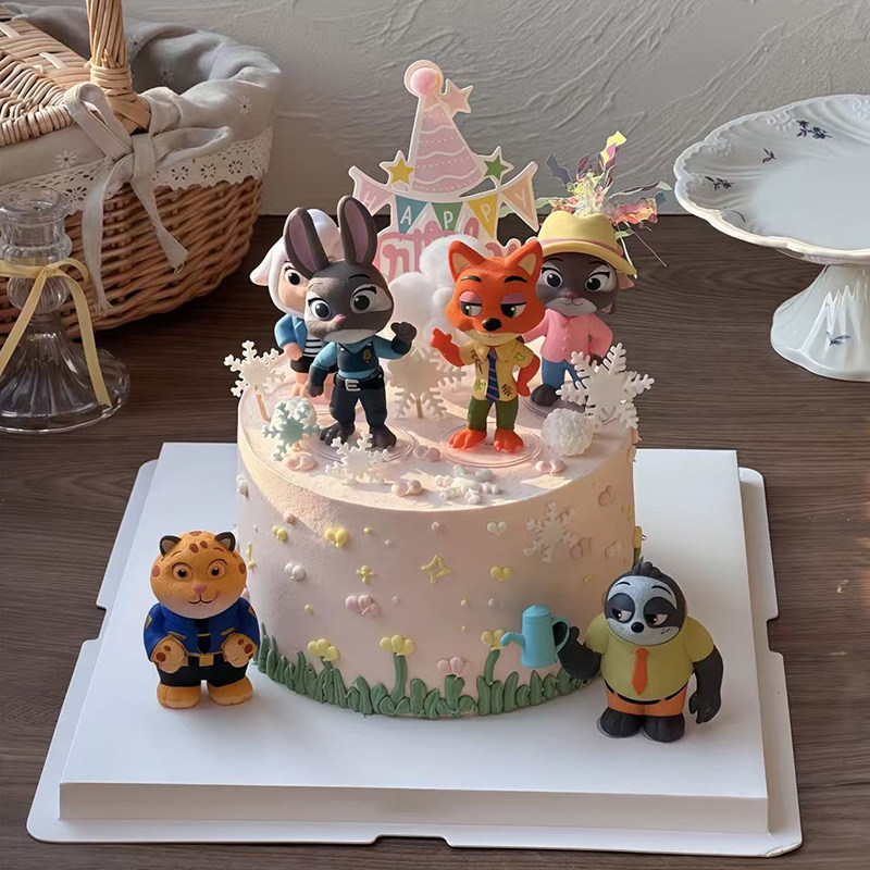卡通儿童生日疯狂动物城蛋糕装饰摆件朱迪兔子警官尼克狐公仔玩具,节庆用品/礼品,蛋糕/烘焙装饰用品,淘宝优惠券,粉丝福利购,淘宝优惠卷