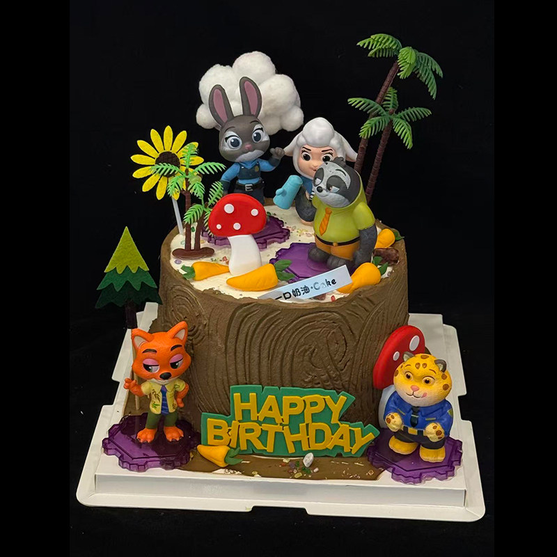 网红疯狂动物城儿童生日蛋糕装饰尼克狐狸朱迪兔豹子警官装扮摆件,节庆用品/礼品,蛋糕/烘焙装饰用品,淘宝优惠券,粉丝福利购,淘宝优惠卷