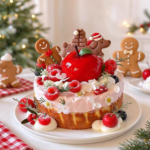网红爆款圣诞节平安夜斯巴克甜品蛋糕装饰礼物腊肠狗字母饼干插件