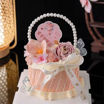 母亲节妈妈请开心扇子烘焙插件