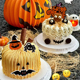 2025万圣节派对巫师帽南瓜蝙蝠蜘蛛蛋糕装 饰插牌创意眼珠糖装 扮