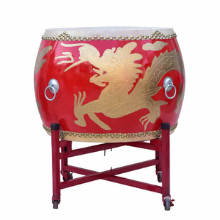 牛皮大鼓中国红鼓成人威风锣鼓表演出龙战鼓儿童堂鼓打击乐器全套