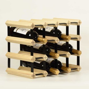 Solid wood pine wine Bottle cellar storage wine rack 红酒架