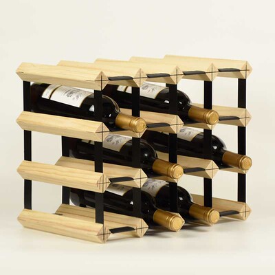 Solid wood pine wine Bottle cellar storage wine rack 红酒架