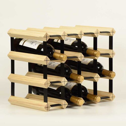 Solid wood pine wine Bottle cellar storage wine rack 红酒架