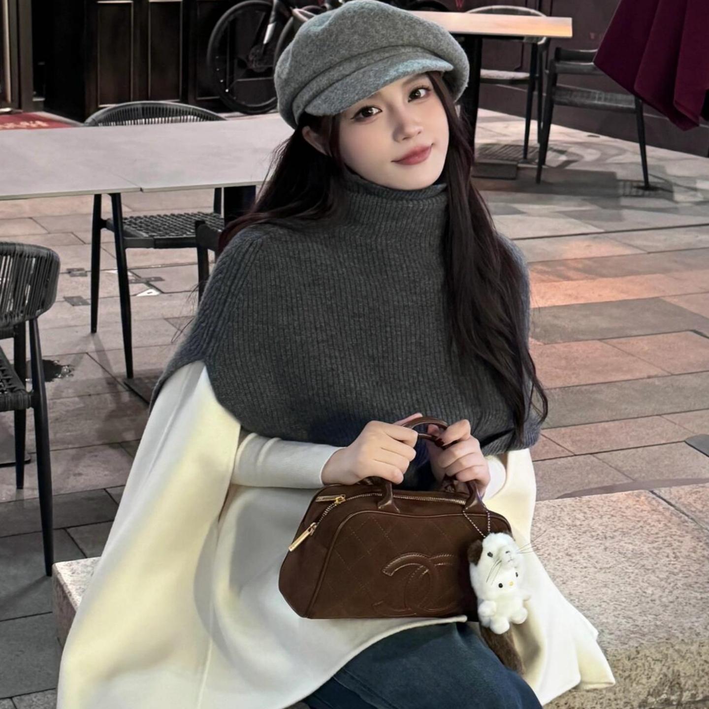 秋冬羊毛呢报童帽子女高级氛围感贝雷帽大头围气质八角帽画家帽