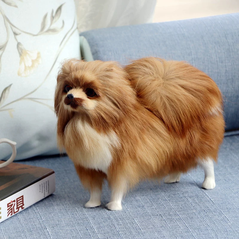 仿真博美犬狗狗毛绒公仔玩偶