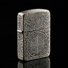 ZIPPO正品之宝打火机 千语原版复刻DIY 十字架 1941银色康斯坦丁