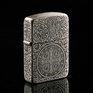 ZIPPO正品之宝打火机 千语原版DIY 圣父十字架 1941银色康斯坦丁