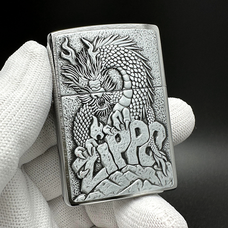 ZIPPO正品之宝打火机中国龙徽章