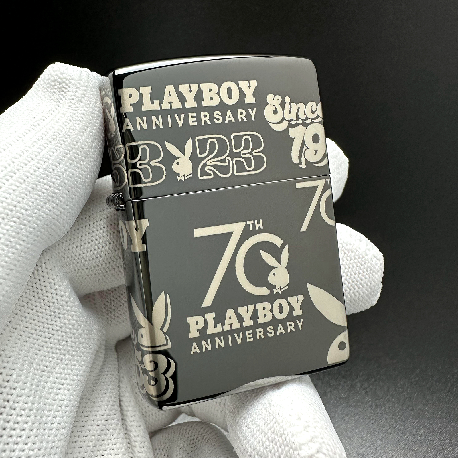 之宝zippo打火机正品 美版原版常规 黑色 花花公子70周年48717