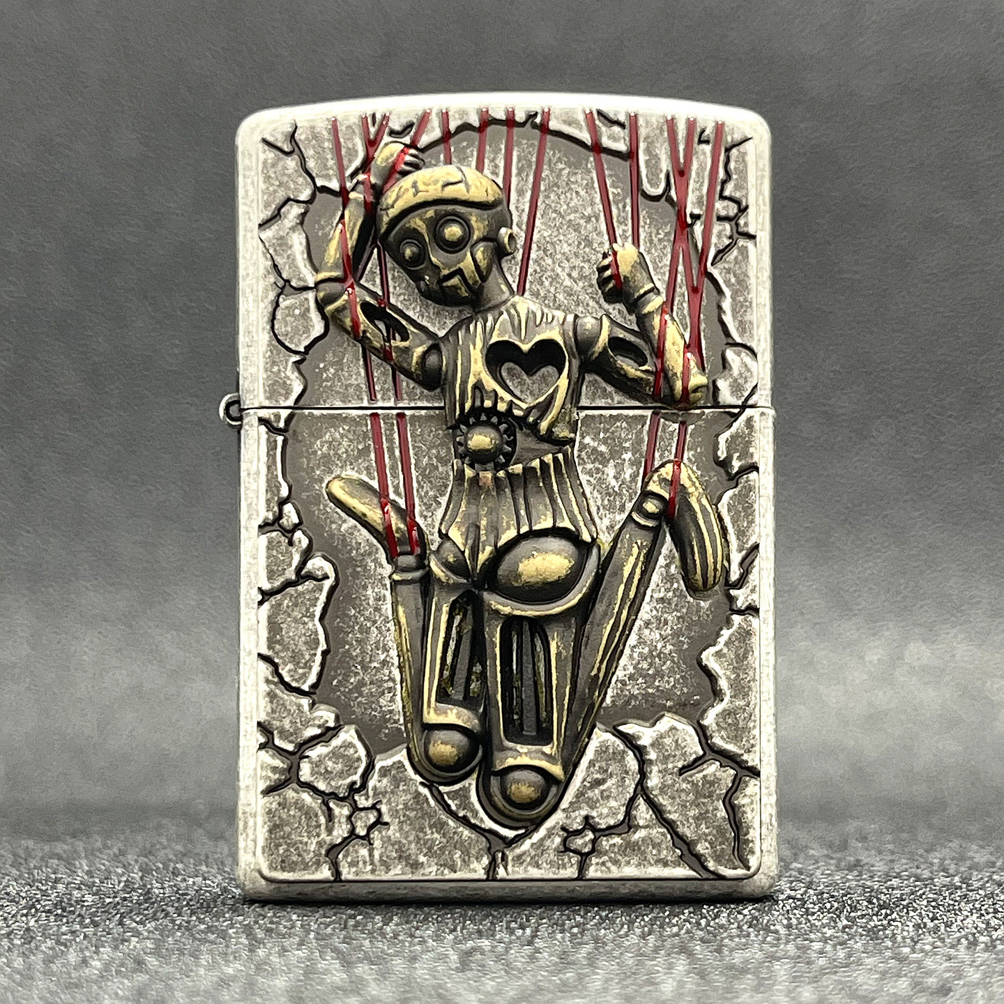 ZIPPO正品之宝打火机 千语原版常规贴章DIY 205古银木偶