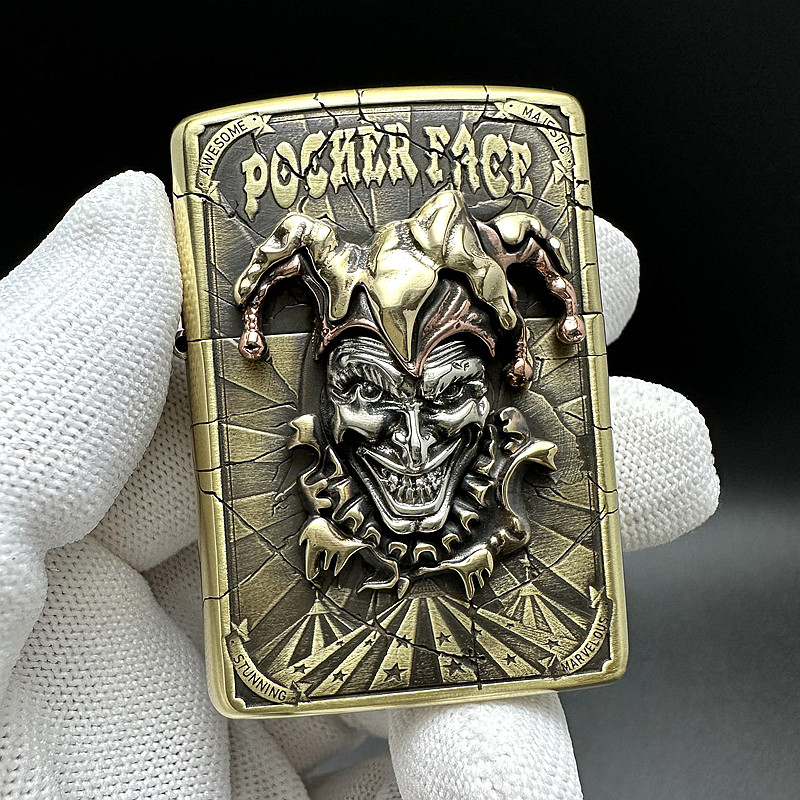 ZIPPO正品之宝打火机162贴章小丑