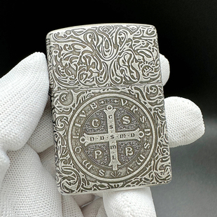 ZIPPO正品之宝打火机 千语原版盔甲DIY 十字架 162古银康斯坦丁