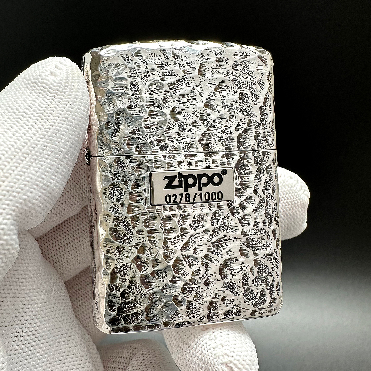 ZIPPO正品之宝打火机 日版原版盔甲银色 限量陨石坑162-5SV中标