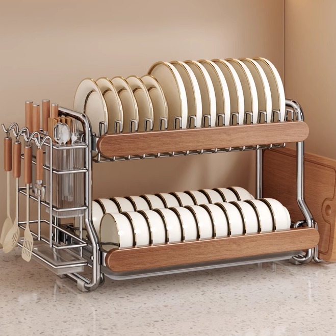 厨房多功能分层筷子碗盘架沥水架