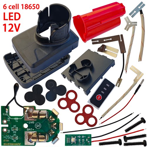 适用于M12 3 cell  6 cell  9 cell18650  Lithium battery kit