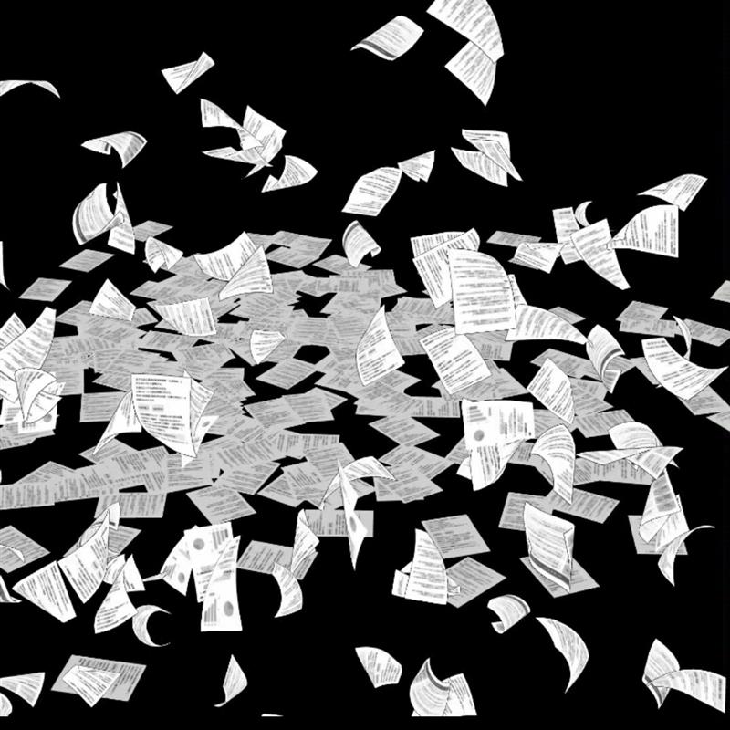 【csp模型】3d模型散落纸张