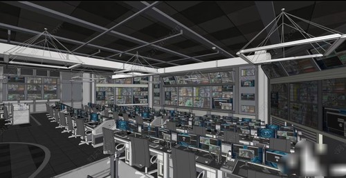 acon3d 工业特工秘密基地_战情室电影场景模拟SU模型