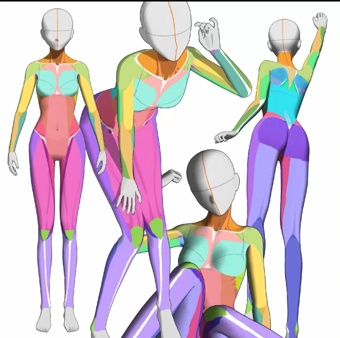 【csp】C277男女肌肉人体参考模型 人模 人物 4.0及以上可用