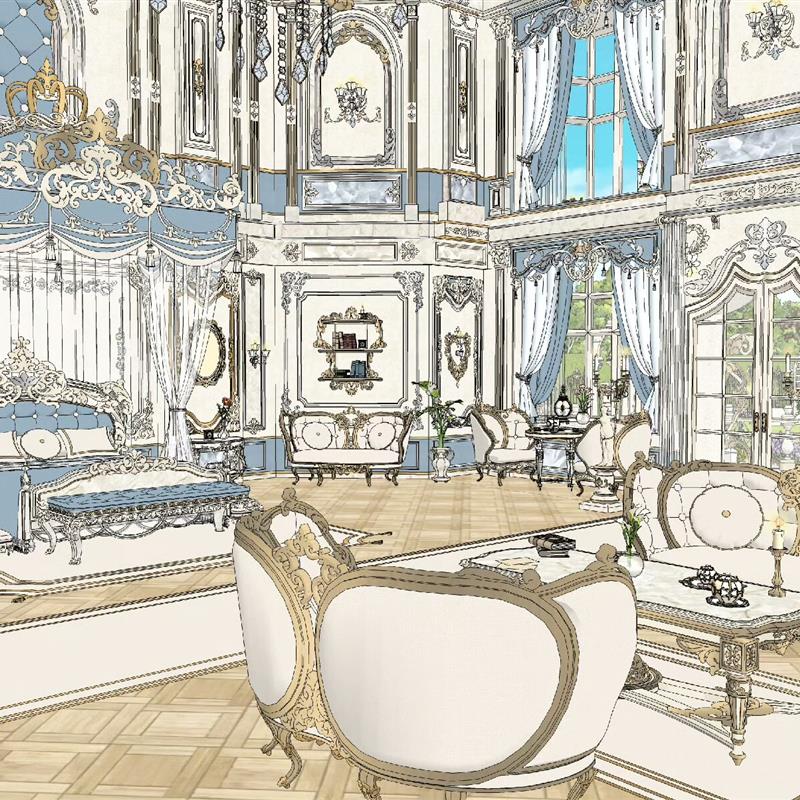 【acon3d】欧式公主房 带花园以及饮茶亭