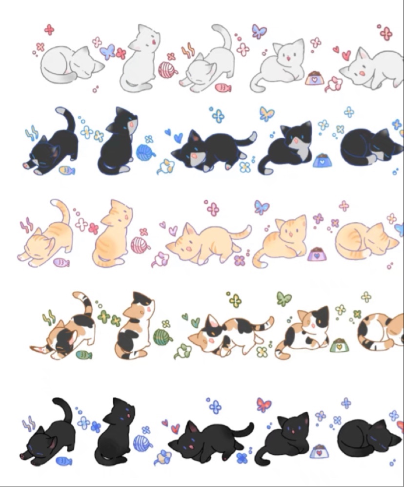 【csp笔刷】5种猫咪 5支 只能csp 优动漫用！其他软件都不能用！