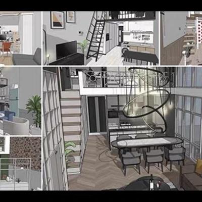 【acon3d 】acon3d 6种复式一居室套餐包含普通复