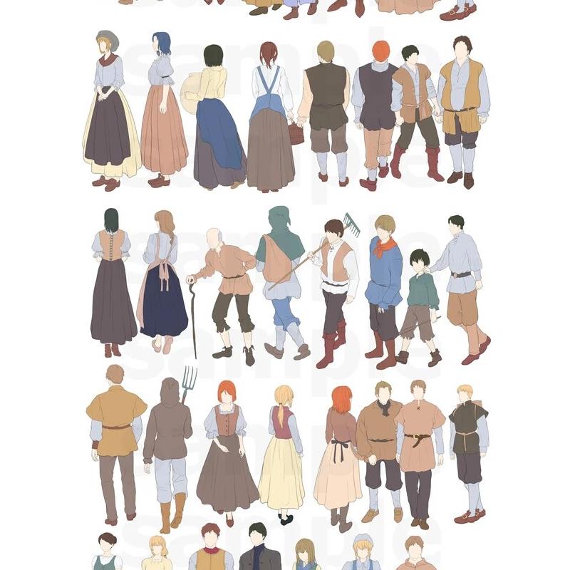 【csp笔刷】路人村民40种