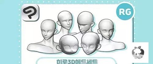 【acon3d】头部模型整体包    csp模型素材