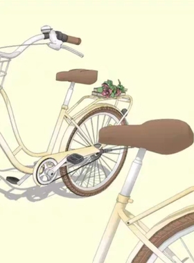 【acon3d】充满浪漫的自行车（花束）